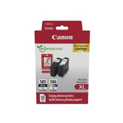 Canon PG-585XL+CL-586XL + 10x15 cm Fotopapier 50 Blatt (SPEDIZIONE 3 5 GG)